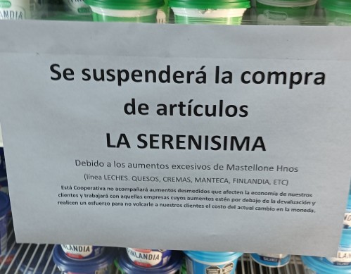 "Deberíamos hacer lo mismo": el súper de La Plata que no comprará La Serenísima por sus aumentos desató múltiples reacciones