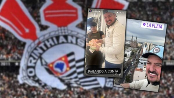 Polémica por un hincha de Corinthians en La Plata que se burló de la devaluación del peso