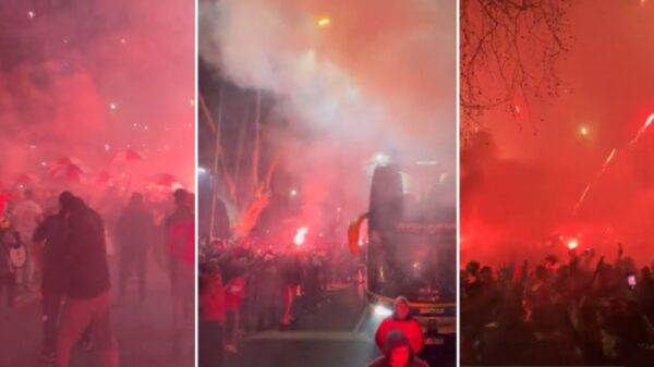 VIDEO: El espectacular recibimiento de los hinchas al plantel de Estudiantes