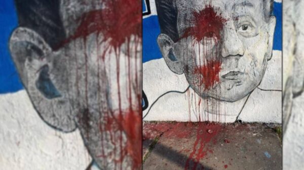 Denuncian que hinchas de Estudiantes vandalizaron un mural de Favaloro