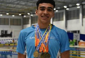 Un nadador platense de 15 años obtuvo cuatro medallas en Río de Janeiro
