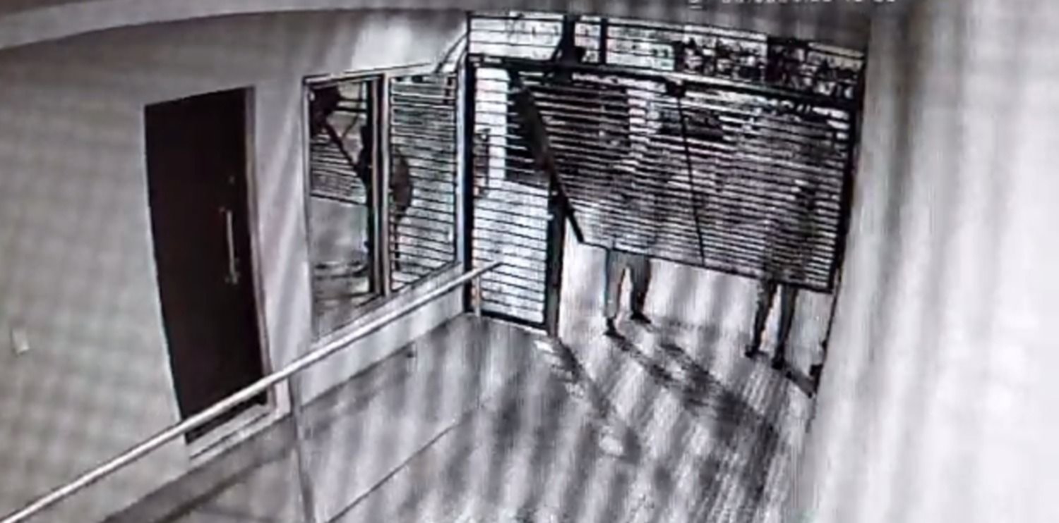 VIDEO: Ladrones forzaron el portón