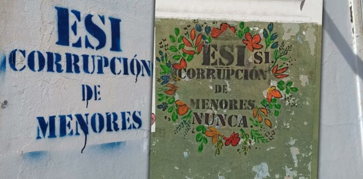 Intervinieron las pintadas en las escuelas de La Plata para reivindicar la ESI