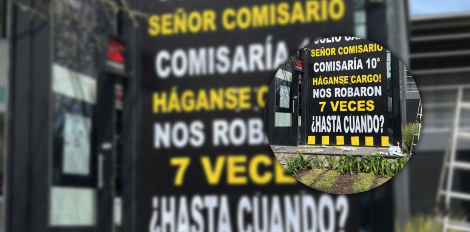 "Háganse cargo": el contundente mensaje de un comercio que sufrió 7 robos en La Plata