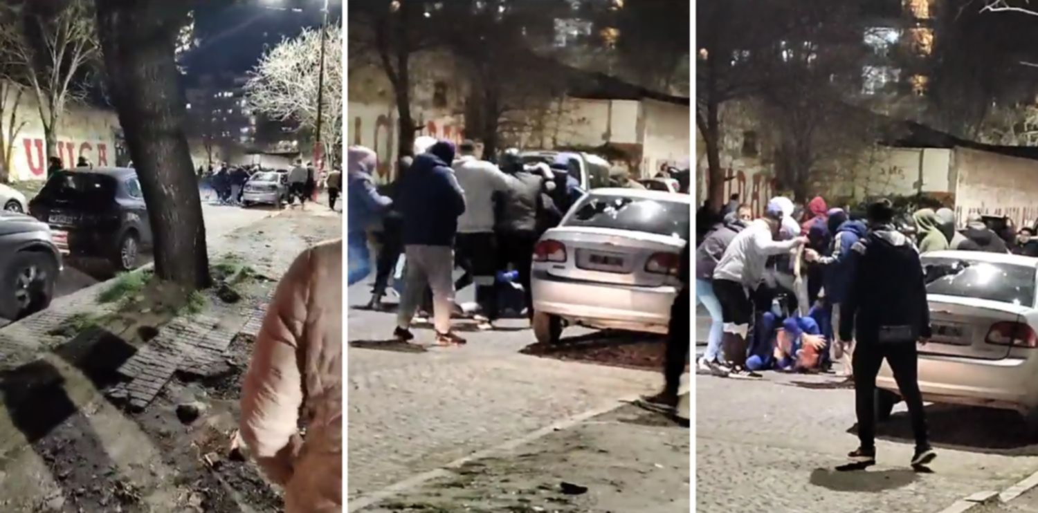 VIDEO: Así golpearon al nieto del Pata Medina a la salida de la cancha de Gimnasia