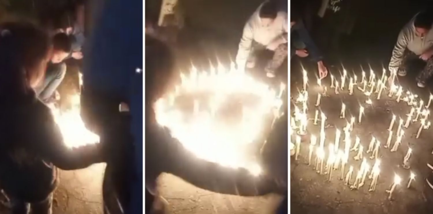 VIDEO: Con velas y un gran dolor