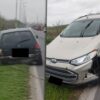 Impresionante choque entre tres autos en una avenida de Berisso