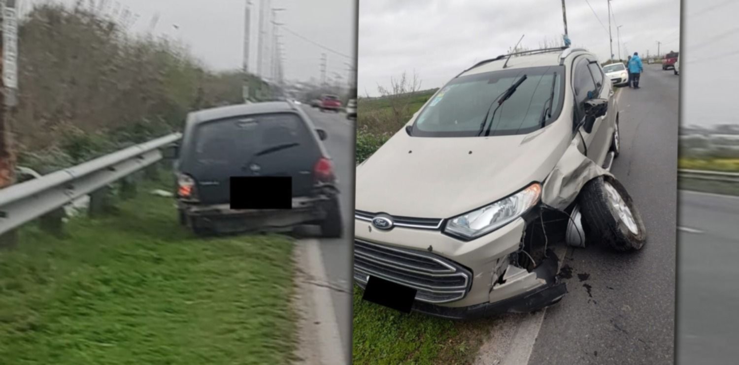 Impresionante choque entre tres autos en una avenida de Berisso