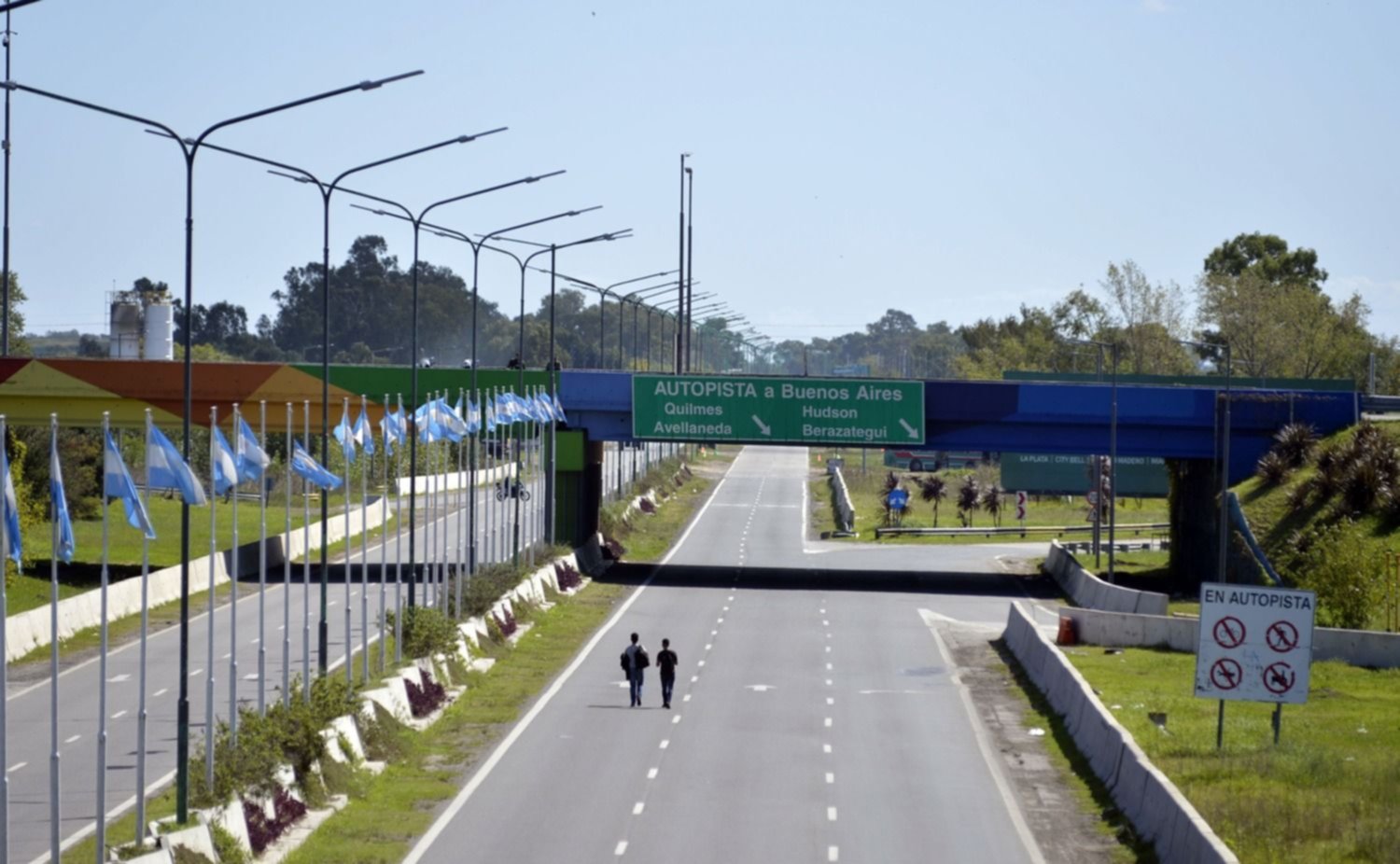 Cierran la subida de la Autopista La Plata-Buenos Aires