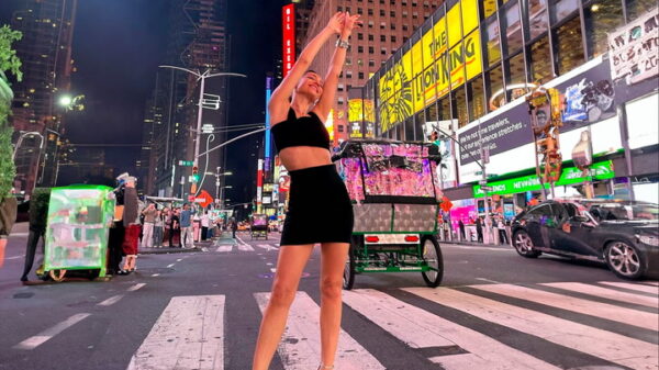 Pampita recorrió el Times Square en Nueva York y un detalle llamó la atención de sus seguidores